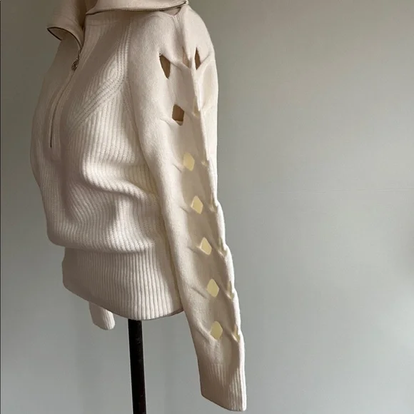 White House Black Market Cream Cowl Neck Sweater - Picture 6 of 12